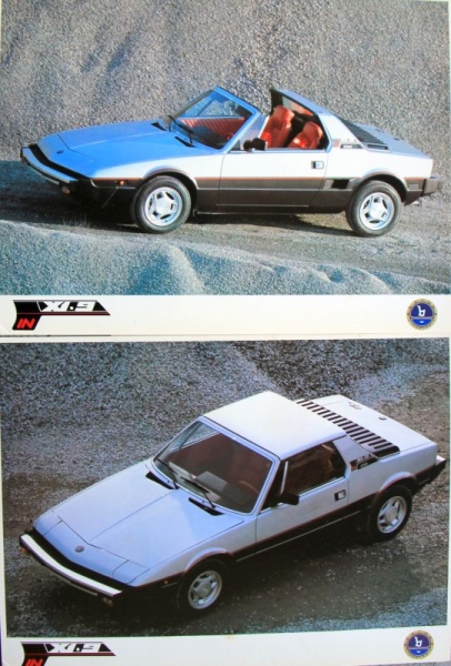 Fiat X 1/9 Bertone Modelprogram 1981 Presskit (1599)